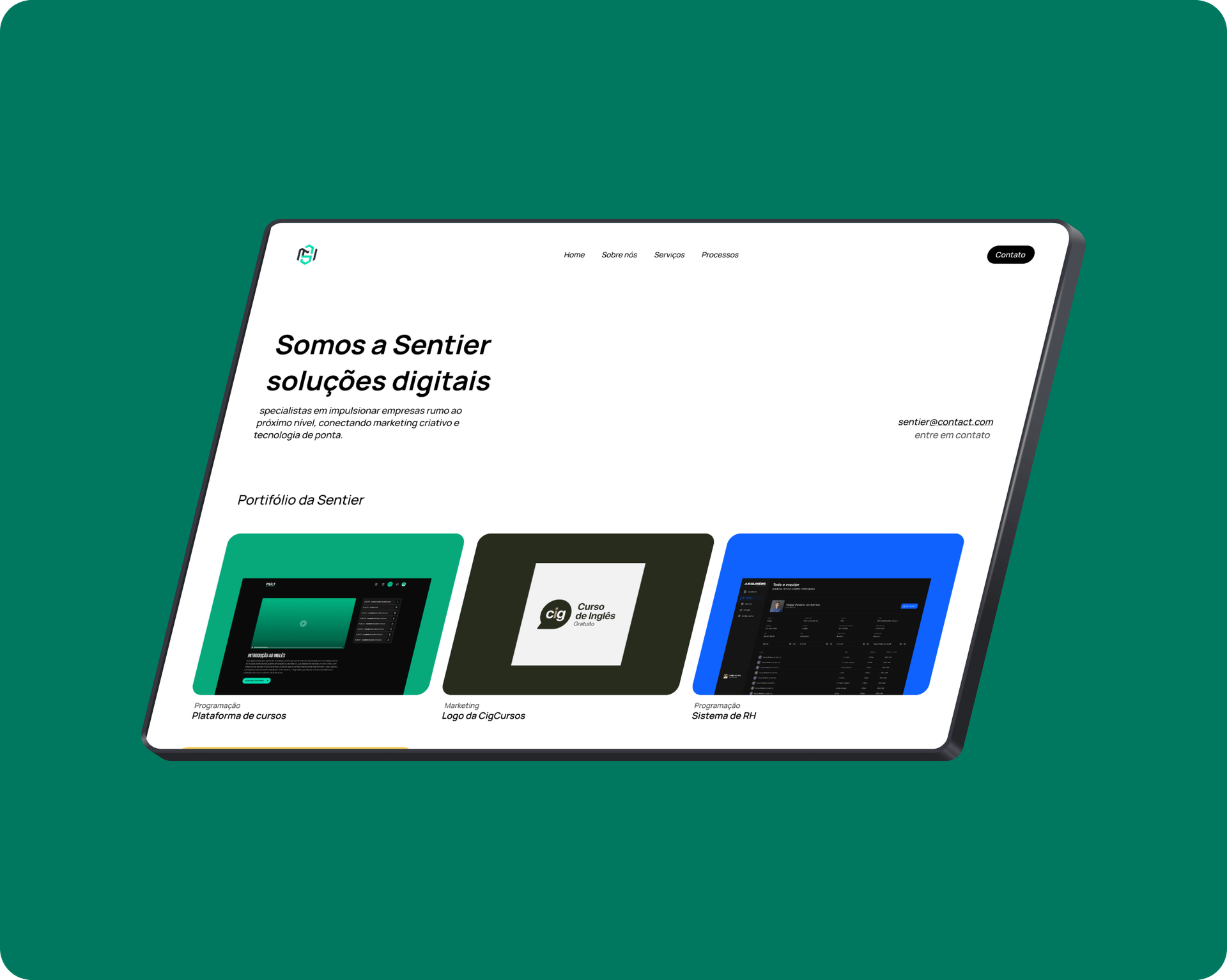 Sentier - Landing Page