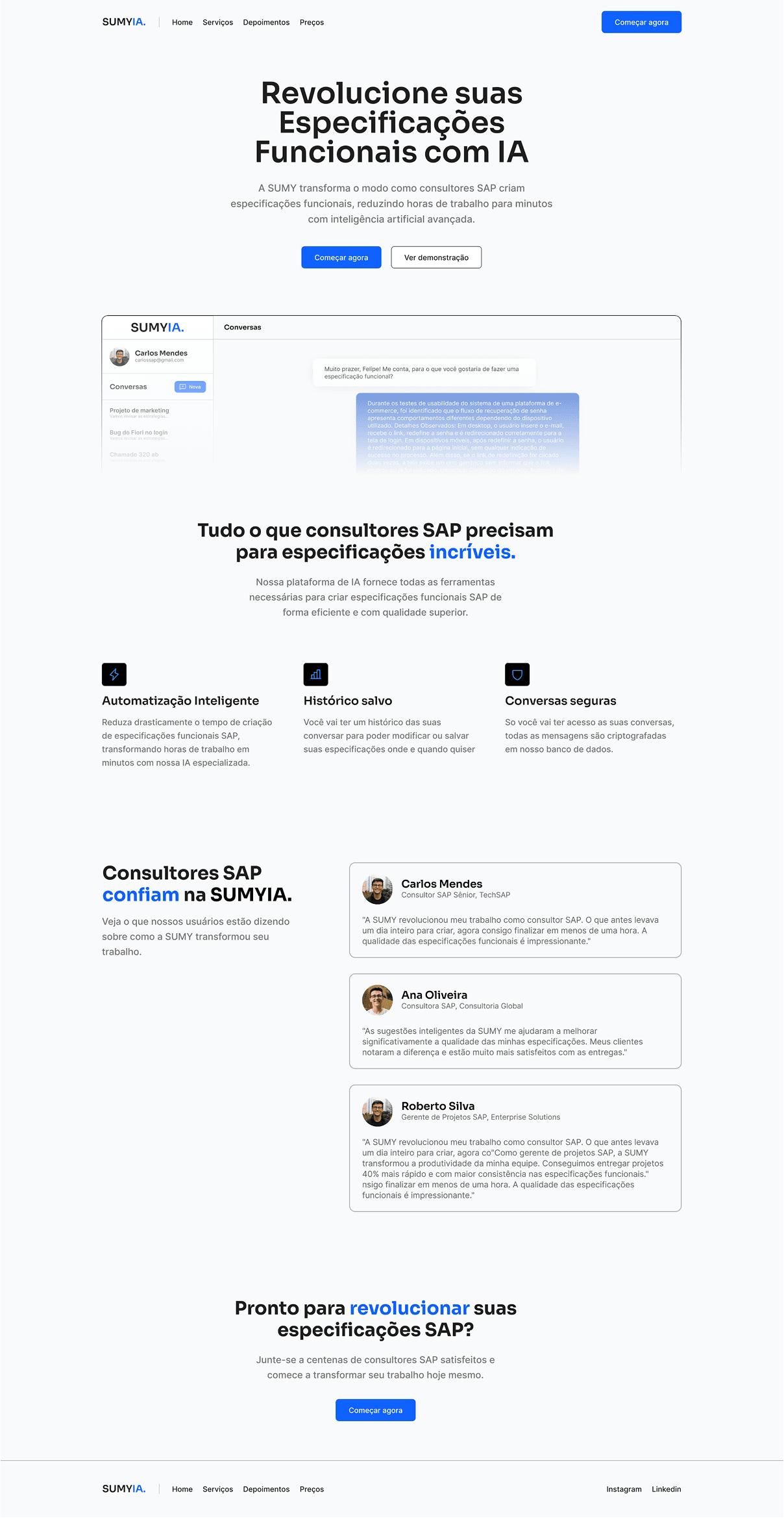 Resultado da especificação gerada